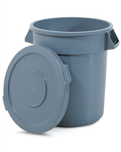 Conteneur polyvalent DENIOS en polyéthylène (PE), volume de 210 litres, rond, gris, 115-933