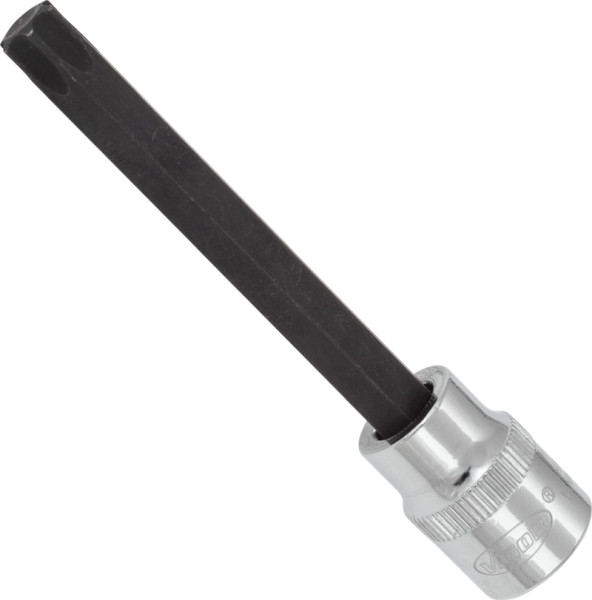 Embout de tournevis VIGOR TORX, carré creux 10 mm (3/8"), profil TORX interne, T50, longueur : 93 mm, pour fonctionnement manuel, V6090