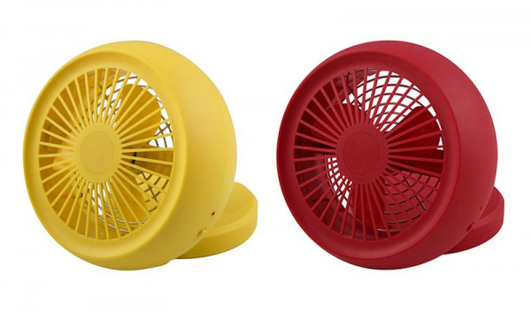 Sonnenkönig DINKY - éventail de table couleur : jaune, 4 x 4,5 AA W, 16,5 x 6,6 x 16,5 cm, 10500446