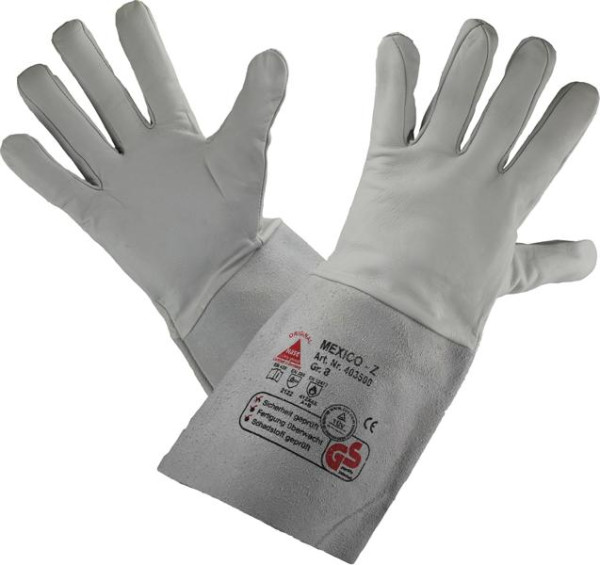 Hase Safety MEXICO-Z-35, Gants de sécurité à 5 prises pour soudeurs, taille : 8, UE : 10 paires, 403500-8