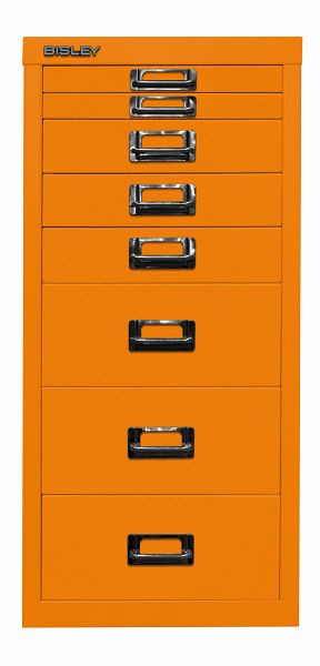 Bisley MultiDrawer™, série 29, DIN A4, 8 tiroirs, orange, L298603