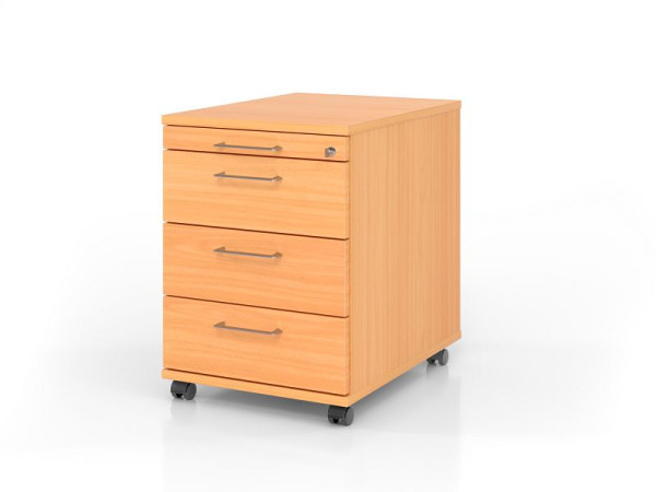 Roll-conteneur Hammerbacher AC30 BS, profondeur 58, corps : hêtre / façade : hêtre, 42,8 x 58 x 59 cm, 1/3/3/3 HE, VAC30/6/6/BS