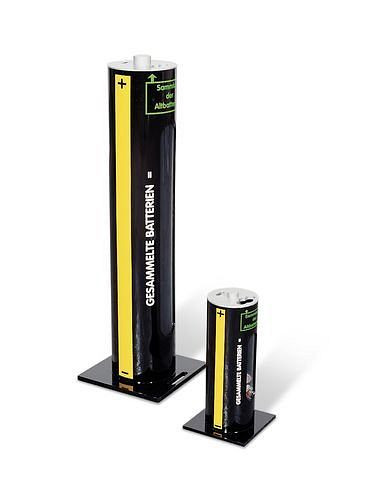 Conteneur de collecte de piles DENIOS en plastique résistant aux acides, en tant que conteneur debout, 6 l, 129-603