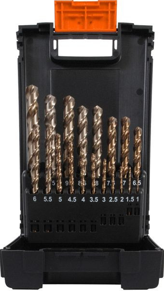 Cassette plastique Projahn Mambo DIN 338 type Co8% N-HD 19 pièces 1 - 10 mm / 0.5 stgd., 60023