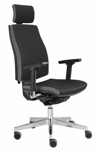 Chaise de bureau pivotante Hammerbacher Premium 1 noir, hauteur 116-133 cm, largeur d'assise 50 cm, VSDP1/D