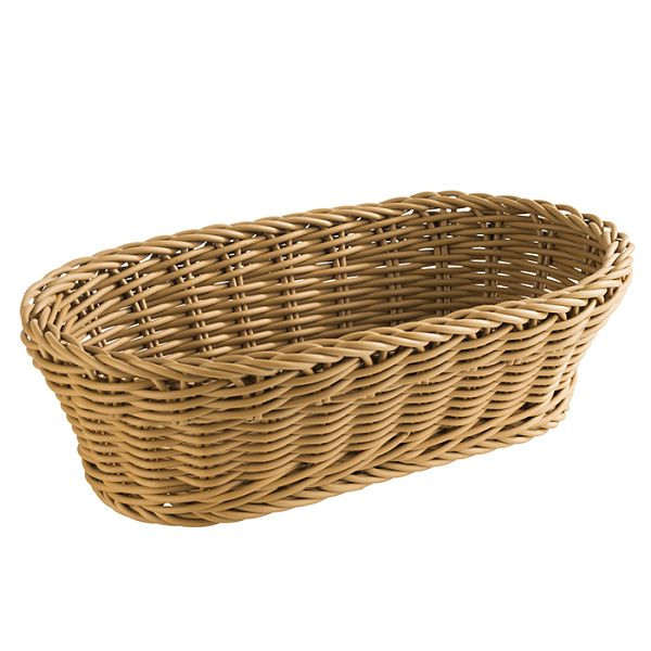 APS panier baguette, ovale, 28 x 16 cm, hauteur : 8 cm, polypropylène, beige, -PROFI LINE-, 50806