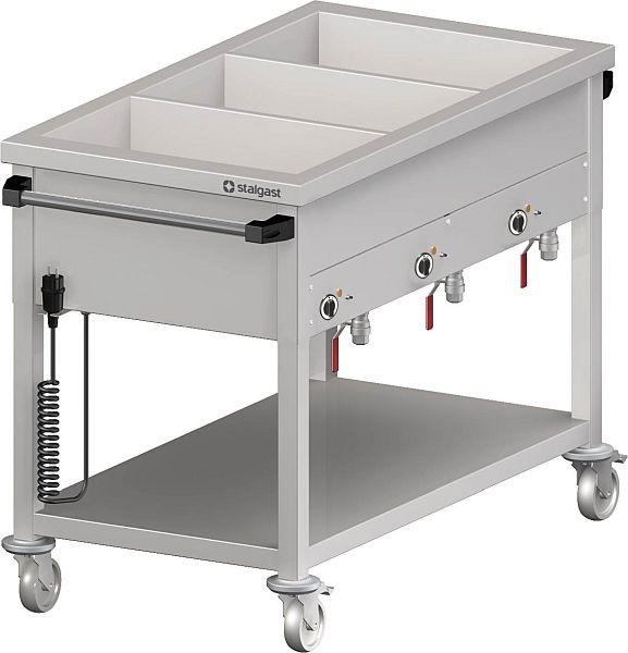 Chariot bain-marie Stalgast avec bacs séparés pour 3x GN1/1205x600x850 mm, VBM12607