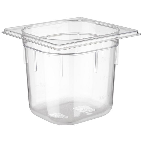 Bac APS GN 1/6, 17,6 x 16,2 cm, profondeur : 150 mm, polycarbonate, 2,2 litres, 82040