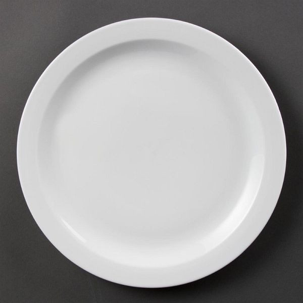 Assiette blanche OLYMPIA à bord étroit 28cm, UV: 6 pièces, CB491