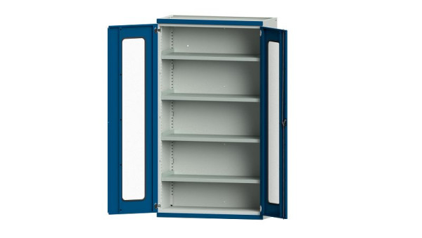 Etablis ANKE, armoire pour charges lourdes, modèle 101, 1085 x 500 x 1950 mm, zone de visualisation en plexiglas, RAL 7035/5010, 620.231