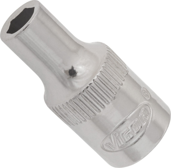 Insert de clé à douille VIGOR, carré creux 6,3 mm (1/4 pouce), profil à six pans extérieurs, 4,5 mm, V2415N