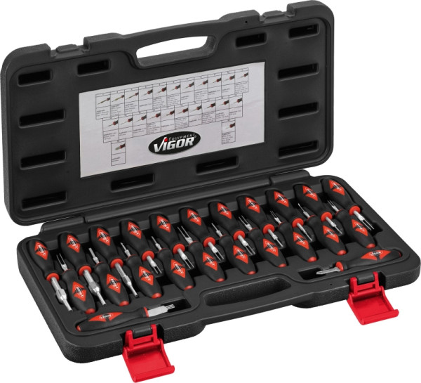 Jeu d'outils de déverrouillage de câble VIGOR, nombre d'outils : 23, V4451