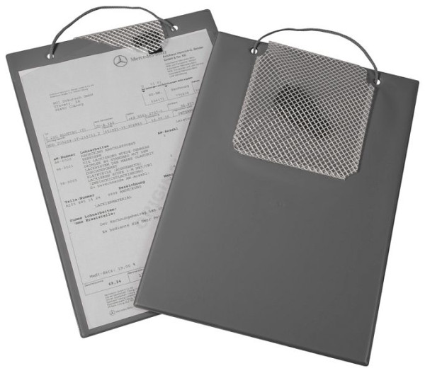 Sac de travail Eichner "Plus" avec compartiment à clés, gris, taille : DIN A4, UE : 10 pièces, 9015-00312