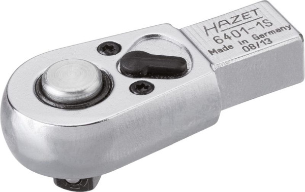 Insert à cliquet réversible Hazet, insert carré 9 x 12 mm, carré plein 6,3 mm, longueur : 46,5 mm, pièce de rechange : 6401-1/6, 6401-1S/7, 6401-1S