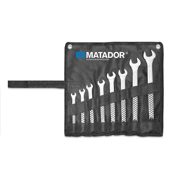 Jeu de clés mixtes à cliquet MATADOR, 8 pièces, 8 - 19 mm, 0183 9080