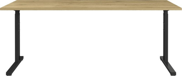 Bureau GERMANIA GW-PROFI 2.0 4253 noir/imitation chêne Grandson, largeur 180 cm, 4253-582