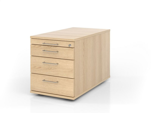 Roll-conteneur Hammerbacher TC30 BS, profondeur 80, corps : chêne / façade : chêne, 42,8 x 51,2 x 80 cm, 1/2/3/3 HE, VTC30/E/E/BS