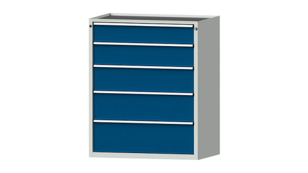 Armoire à tiroirs pour établis ANKE, modèle 4007 V, 1060 x 675 x 1280 mm, RAL 7035/5010, baignoire, 611.512