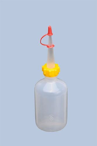 Flacon doseur DENIOS en plastique, volume 100 ml, couleur naturelle ronde, paquet de 30, 308421