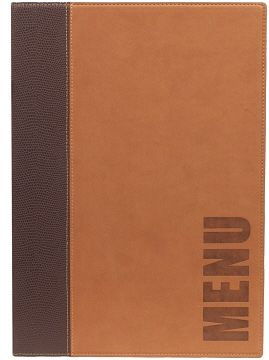 Dossier de menu Contacto A4, marron, 5831/044