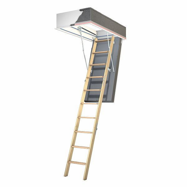 Escalier mansardé Wellhöfer GutHolz avec isolation thermique WSPH, ouverture au plafond 140 x 70 cm, hauteur libre 248 - 258 cm, 296000136