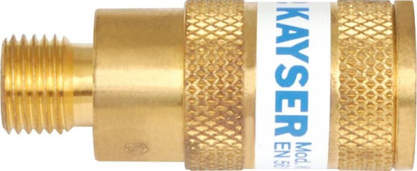 Raccord oxygène ELMAG, filetage mâle 1/4' à manipuler, avec verrouillage automatique du gaz selon EN 561, 55239