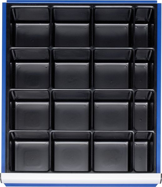 Gamme de division RAU, pour hauteur de tiroir 120-360 mm, insert pour petites pièces 16 auges, 09-200-26