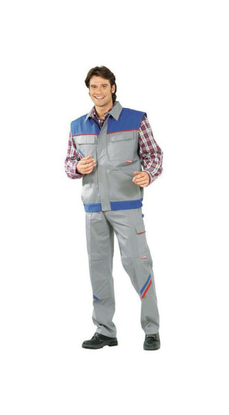 Gilet Planam Highline, zinc/bleuet/rouge, taille 4XL, 2363068