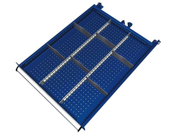 Kit de matériel de séparation KLW pour compartiment à tiroirs hauteur 50 mm dans armoire SEB, taille d'armoire 572 x 750 mm L x P, SEB-B02-032