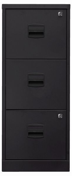 Classeur suspendu Bisley PFA, 3 tiroirs HR, noir, PFA3F633