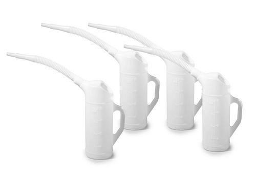 Pichet doseur DENIOS en polyéthylène (PE), 1,0 litre, bec flexible, gradué, UE : 4 pièces, 255-916