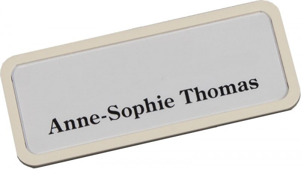 Porte-nom en plastique Eichner, blanc, 9218-03004