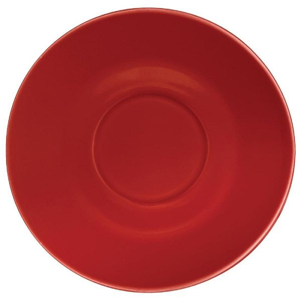 OLYMPIA Soucoupes café rouge 15.8cm, UE: 12 pièces, GL047