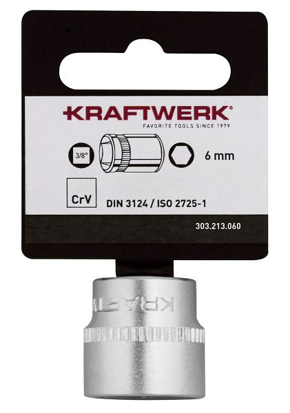 Kraftwerk BASIC LINE 3/8" insert pour clé à douille 6 mm avec suspension, 303.213.060