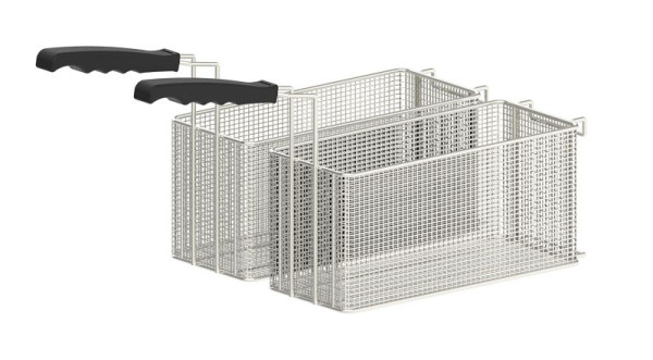 Ensemble de paniers à friture Casselin 2 x 6,5 L - Pour friteuse 16 litres CFP162, CL2PF16