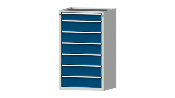 Armoire à tiroirs pour établis ANKE, modèle 4001 V, 760 x 675 x 1280 mm, RAL 7035/5010, baignoire, 611.100