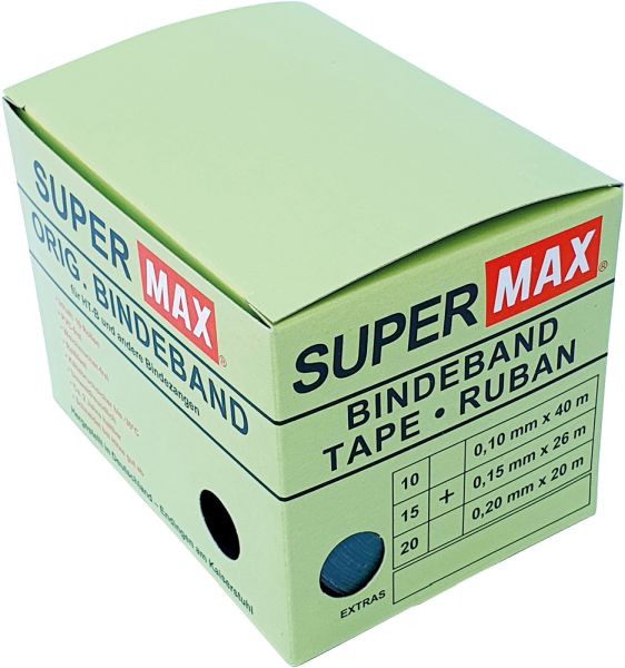 Ruban de reliure MAX SuperMax 15, vert, 26 m par rouleau, UE : 300 rouleaux, 7735