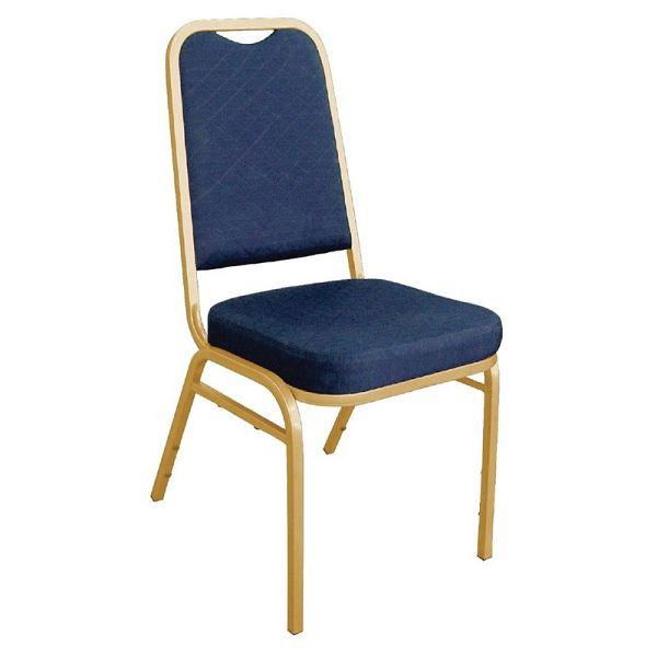 Chaises de banquet Bolero avec dossier rectangulaire bleu, UE: 4 pièces, DL015
