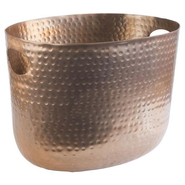 Refroidisseur à vin/champagne APS, 30 x 23,5 cm, hauteur : 23 cm, aluminium, aspect cuivre, surface martelée, 7 litres, 36111