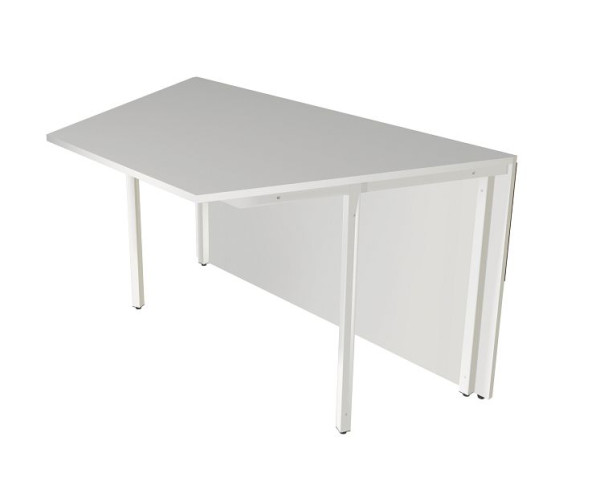 Table Kerkmann Atlantis 3, inclinée sur deux côtés, L 1350 x P 820 x H 750 mm, blanc/noyer, 22329654