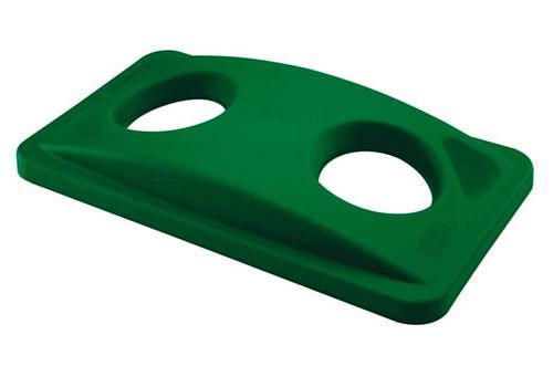 Couvercle DENIOS pour insertion de bouteilles, pour poubelles de recyclage de 60 / 90 litres, vert, 115-942