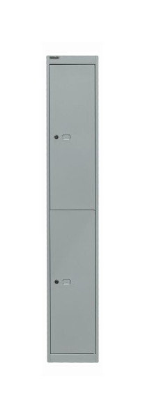Bureau armoire Bisley, 1 compartiment, 2 compartiments, argent, CLK122355