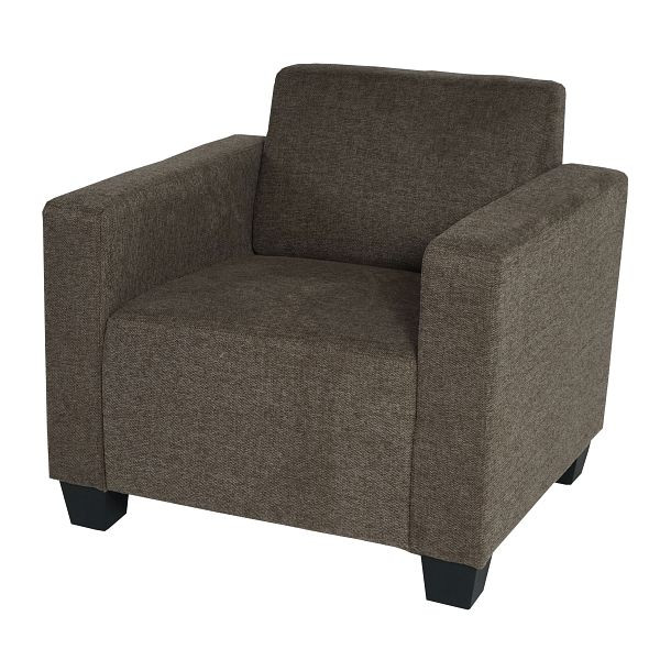 Fauteuil Mendler chaise longue Lyon, tissu/textile, marron, 75619
