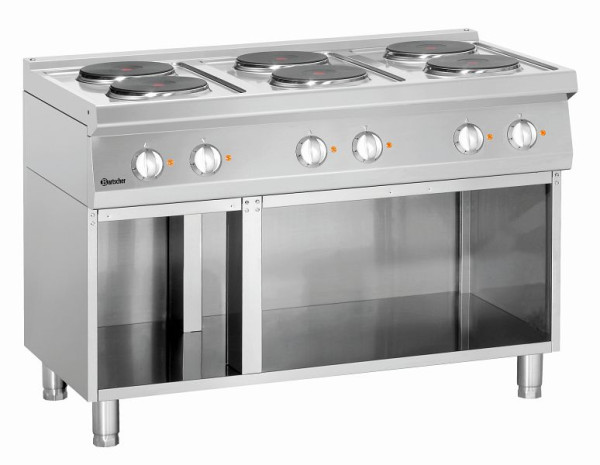 Cuisinière électrique Bartscher 700, B1200, 6 plaques, fond ouvert, 286106