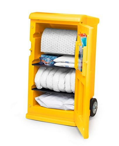 Kit d'urgence mobile DENSORB, agent liant dans un support jaune, huile, 290-813
