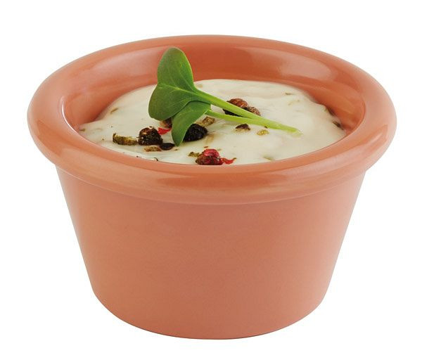 Bol à trempette APS -CASUAL-, Ø 6 cm, hauteur : 3,5 cm, mélamine, aspect terre cuite, 0,03 litre, lot de 24, 83777