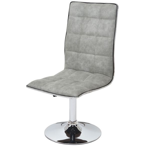 Ensemble de 2 chaises de salle à manger Mendler HWC-C41, chaise de cuisine, pivotante réglable en hauteur, tissu/textile, gris béton vintage, 59106