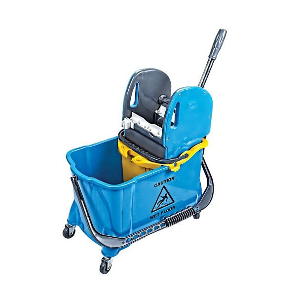 RMV seau simple/chariot simple PE 24 litres avec presse professionnelle et seau de récupération des saletés, RMV10.009