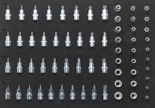 Jeu de douilles VIGOR, nombre d'outils : 64, V2837