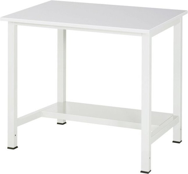 Table de travail RAU série 900, L1000xP800xH825mm, plan de travail avec revêtement en résine mélamine, épaisseur 22 mm, avec étagère en bas, profondeur 320mm, 03-900-3-M22-10.12